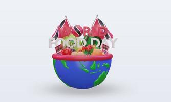 3d World Food Day Trinidad and Tobago rendering front view photo