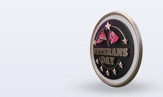 3d Veterans day Trinidad and Tobago rendering right view photo