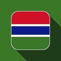 Gambia flag, official colors. Vector illustration.