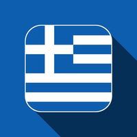 Greece flag, official colors. Vector illustration.