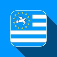 Federal Republic of Southern Cameroons flag, official colors. Vector illustration.