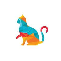 diseño de logotipo de vector de gato. diseño del logotipo de la tienda de mascotas. logotipo de cuidado de mascotas animales.