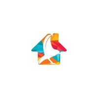 Home bird vector logo design.