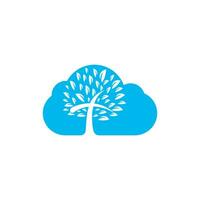 Tree Church Cloud Logo Design. vector