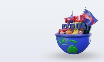 3d día mundial de la alimentación camboya renderizado vista derecha foto