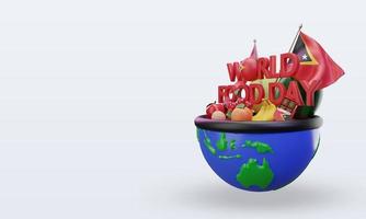 3d día mundial de la alimentación timor leste renderizado vista derecha foto