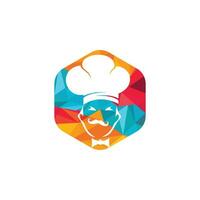 diseño de logotipo de vector de chef. concepto de logotipo de cocina y restaurante.