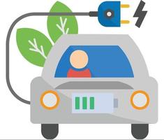 Electronic Vehicle Charging Illustration vector