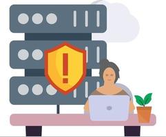 Database Error Illustration vector