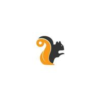 Squirrel vector logo design. Chipmunk logo design.