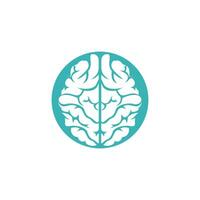Creative brain logo design. Think idea concept.Brainstorm power thinking brain Logotype icon. vector