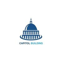 capitol building logo design vector icon
