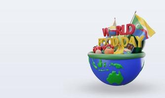 3d World Food Day Comoros rendering right view photo