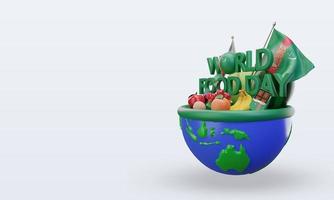 3d día mundial de la alimentación turkmenistán renderizado vista derecha foto