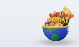 3d día mundial de la alimentación bután renderizado vista derecha foto