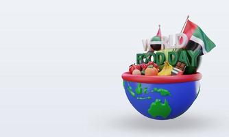3d World Food Day United Arab Emirates rendering right view photo