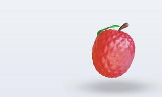3d Fruits Lychee rendering right view photo
