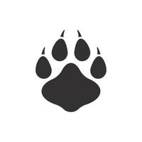 Dog and cat paws with sharp claws. cute animal footprints vector