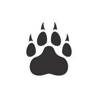 Dog and cat paws with sharp claws. cute animal footprints vector