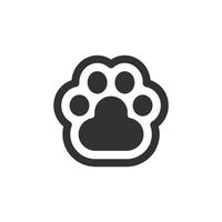 Dog and cat paws with sharp claws. cute animal footprints vector