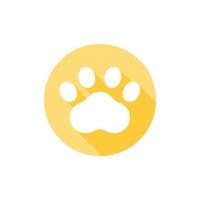 Dog and cat paws with sharp claws. cute animal footprints vector