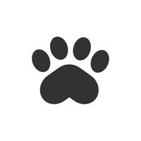 Dog and cat paws with sharp claws. cute animal footprints vector