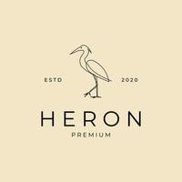 Heron  logo icon illustration vector  design template