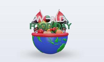 3d World Food Day United Arab Emirates rendering front view photo