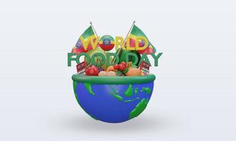 Vista frontal de la representación de etiopía del día mundial de la alimentación 3d foto