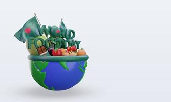 3d World Food Day Bangladesh rendering left view photo