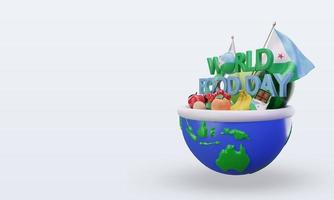 3d World Food Day Djibouti rendering right view photo