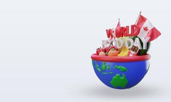 3d día mundial de la alimentación canadá renderizado vista derecha foto