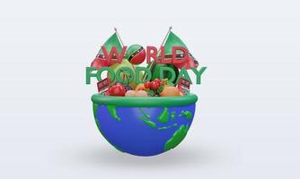 3d World Food Day St Kitts and Nevis rendering front view photo