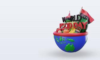 3d día mundial de la alimentación libia renderizado vista derecha foto