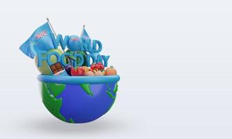 Vista izquierda de representación de tuvalu del día mundial de la alimentación 3d foto