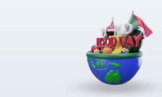 3d día mundial de la alimentación sudán renderizado vista derecha foto