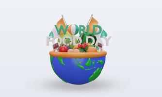 3d World Food Day Cote dIvoire rendering front view photo