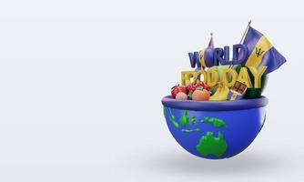 3d día mundial de la alimentación barbados renderizado vista derecha foto