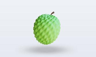 3d Fruits Custard appel rendering front view photo