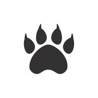 Dog and cat paws with sharp claws. cute animal footprints vector