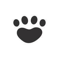 Dog and cat paws with sharp claws. cute animal footprints vector