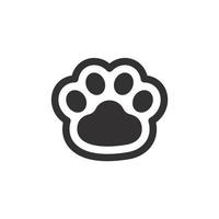 Dog and cat paws with sharp claws. cute animal footprints vector