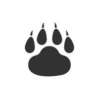 Dog and cat paws with sharp claws. cute animal footprints vector