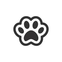 Dog and cat paws with sharp claws. cute animal footprints vector