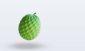 3d Fruits Custard appel rendering left view photo