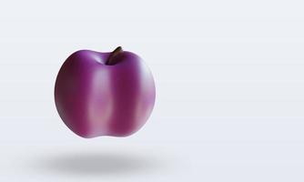 3d Fruits Plum rendering left view photo