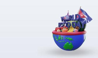 3d día mundial de la alimentación cuba renderizado vista derecha foto