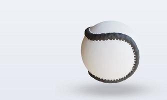Vista superior de renderizado de bola de lanzamiento de pelota de deporte 3d foto