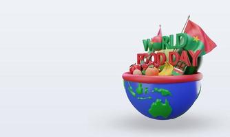 3d día mundial de la alimentación burkina faso renderizado vista derecha foto