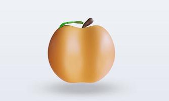 3d Fruits Apricot rendering front view photo